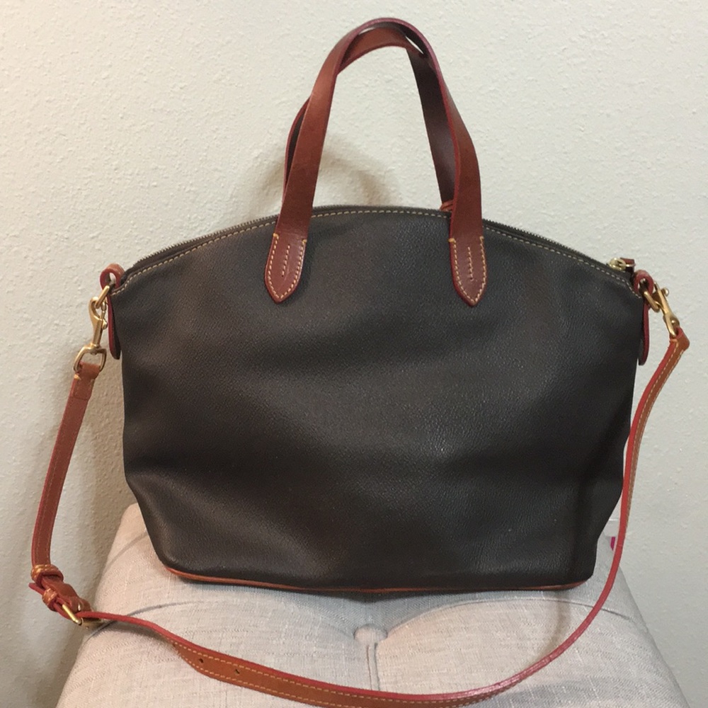 Dooney and Bourke brown leather satchel - Picture 2 of 14